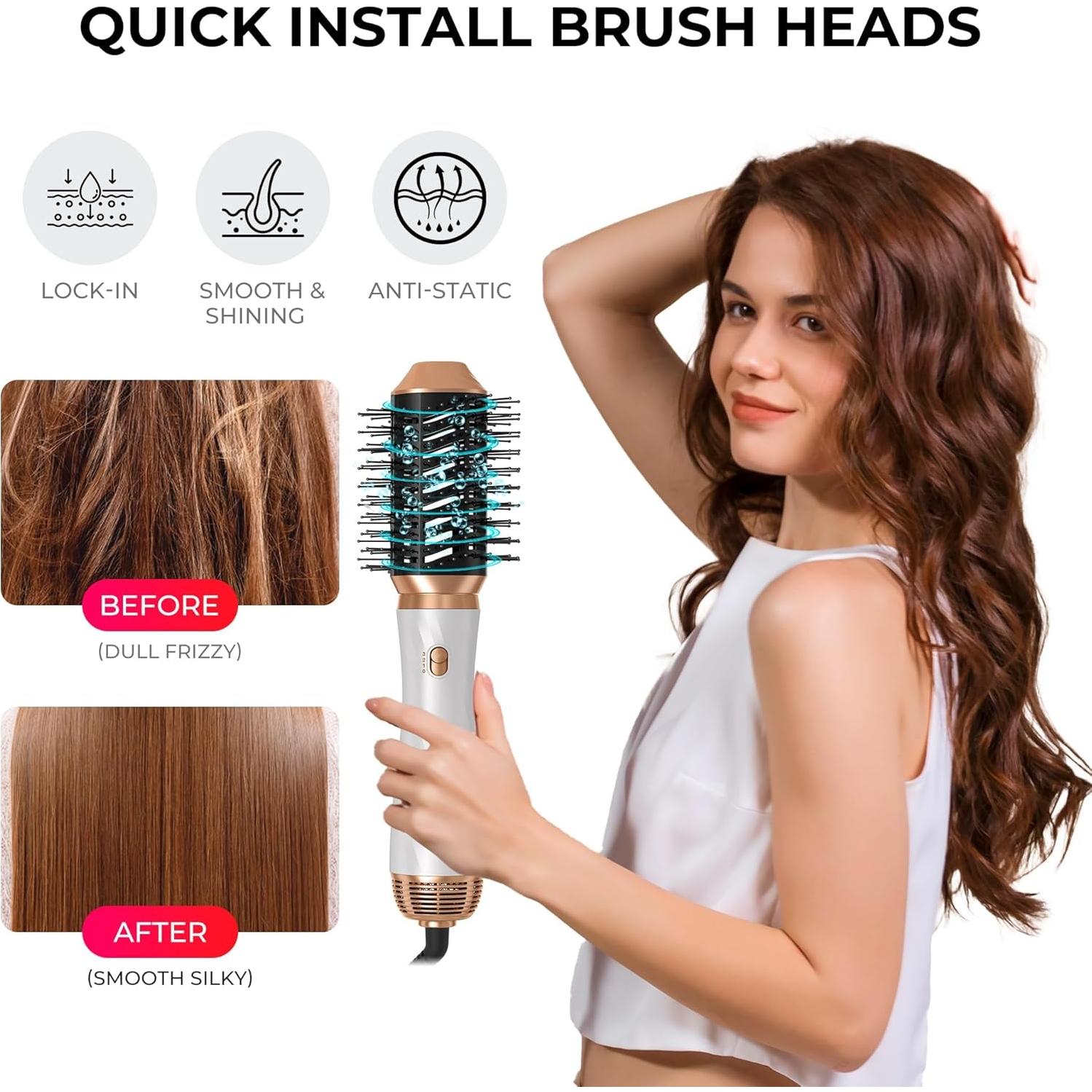 Cepillo Secador de Cabello 6 en 1 Trylater con Iones Negativos