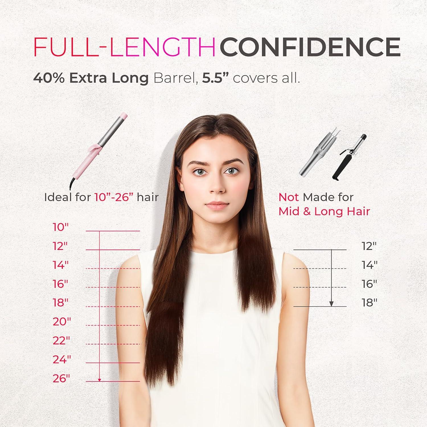 Plancha Rizada Automática TYMO ROTA 3.18 cm Rosa - 5 Temperaturas