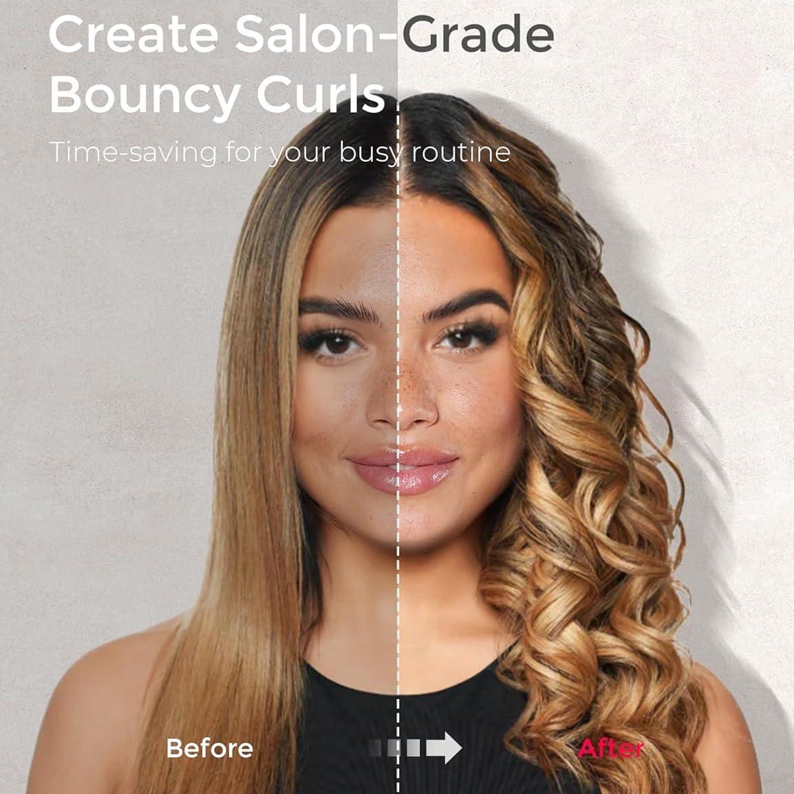 Plancha Rizada Automática TYMO ROTA 3.18 cm Rosa - 5 Temperaturas