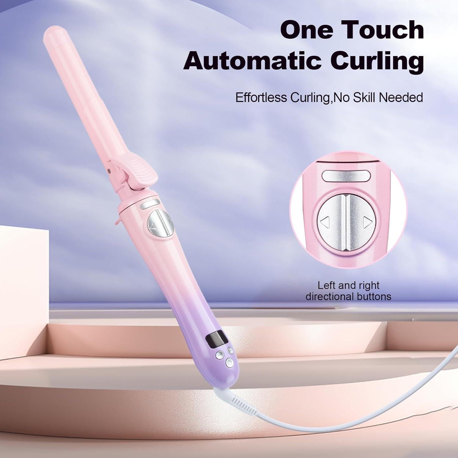 Plancha de Rizar Automática SEMQIMIUSO 1 Pulgada 232°C