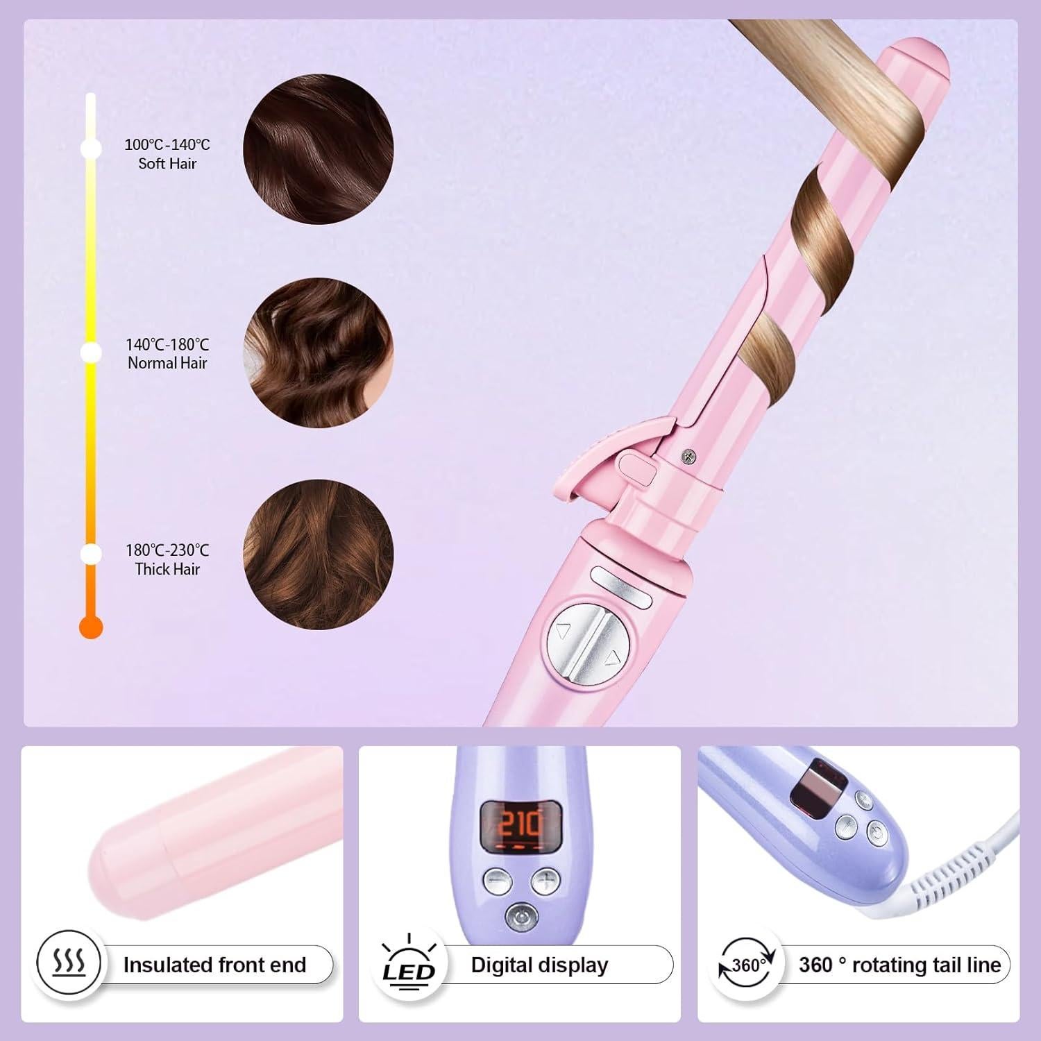 Plancha de Rizar Automática SEMQIMIUSO 1 Pulgada 232°C