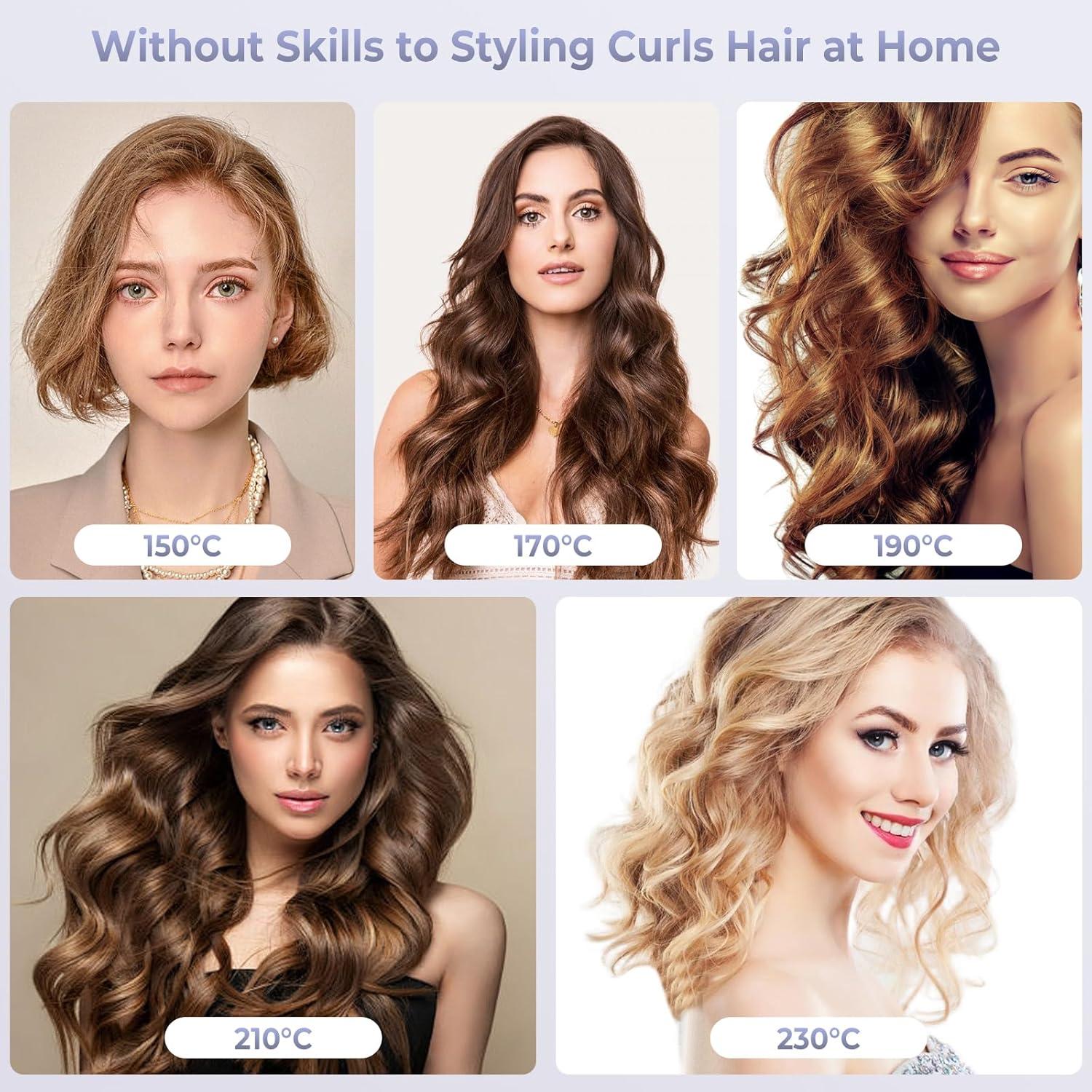 Plancha de Rizar Automática Yitrust 1.25" 5 Temperaturas Doble Voltaje