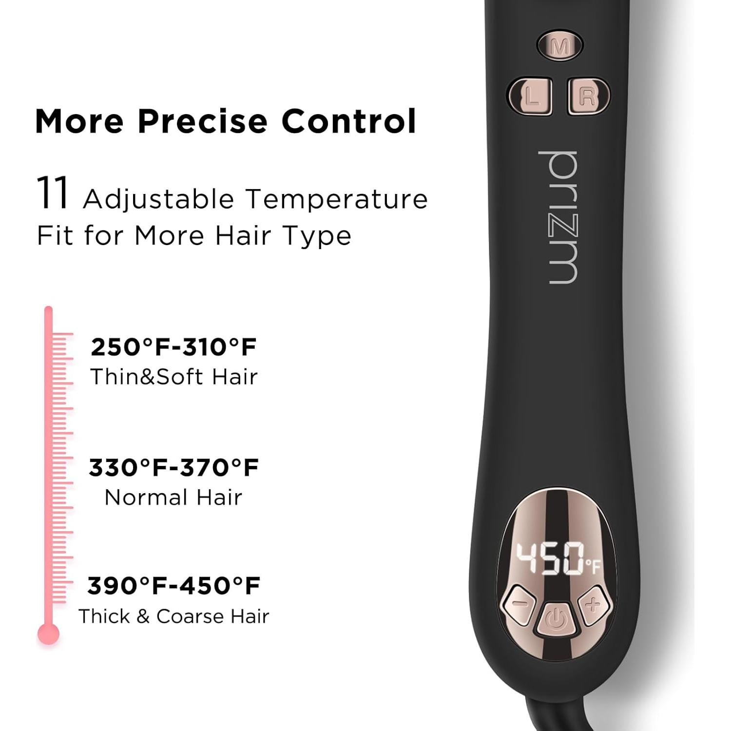 Plancha de Rizar Automática Prizm 32mm con Pantalla LCD