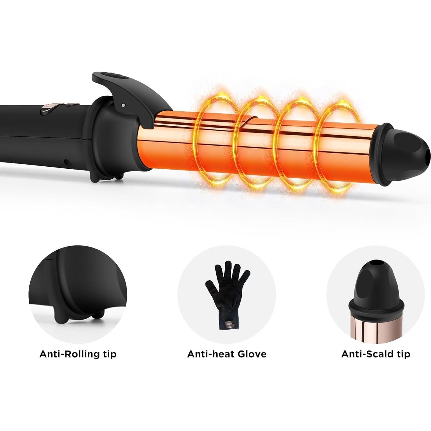 Plancha de Rizar Automática Prizm 32mm con Pantalla LCD