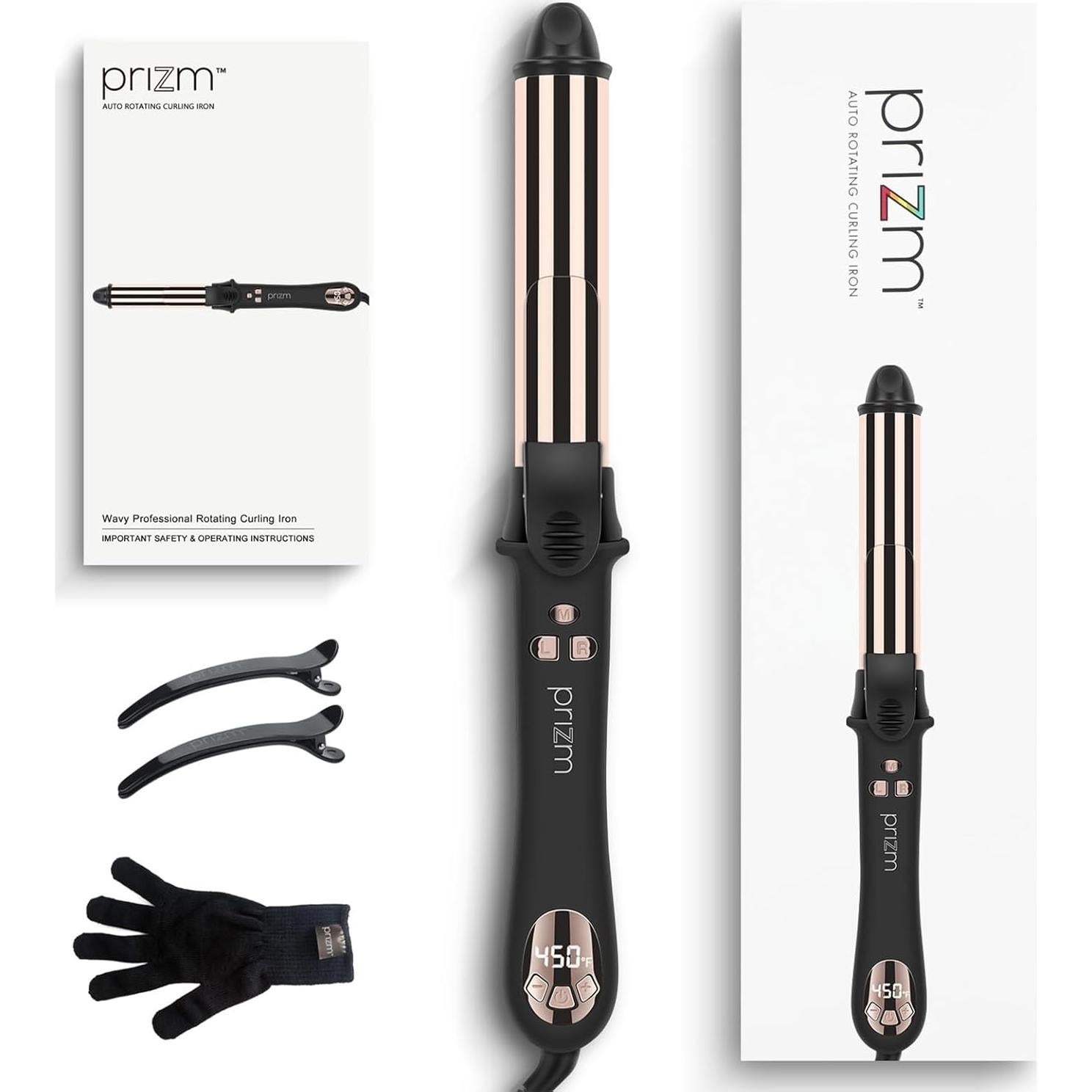 Plancha de Rizar Automática Prizm 32mm con Pantalla LCD