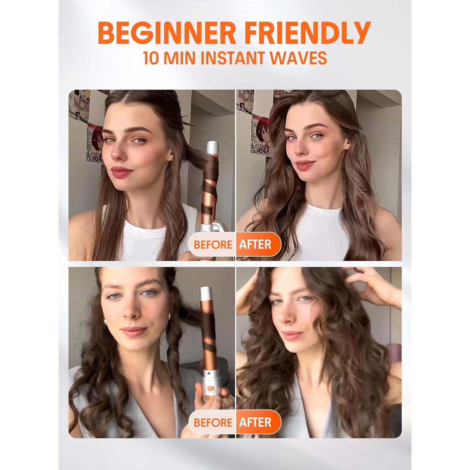 Plancha de Rizar Automática SHEGLAM 1" Extra Larga 221°C