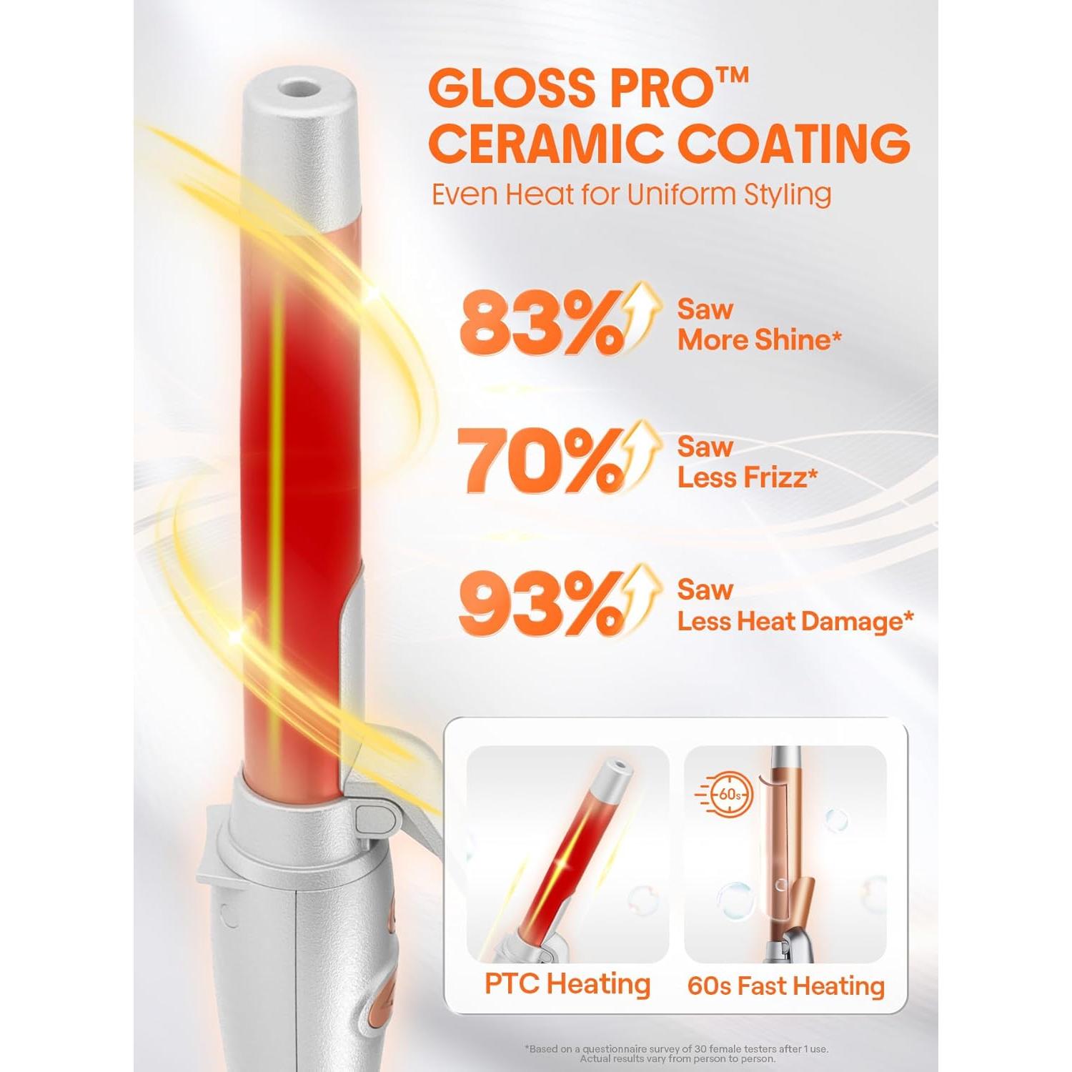 Plancha de Rizar Automática SHEGLAM 1" Extra Larga 221°C