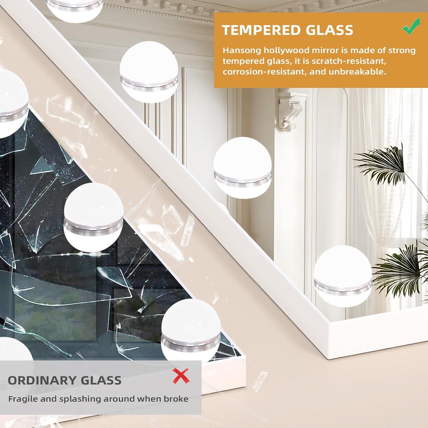 Espejo de Tocador Hansong Iluminado 58x81 cm Bluetooth