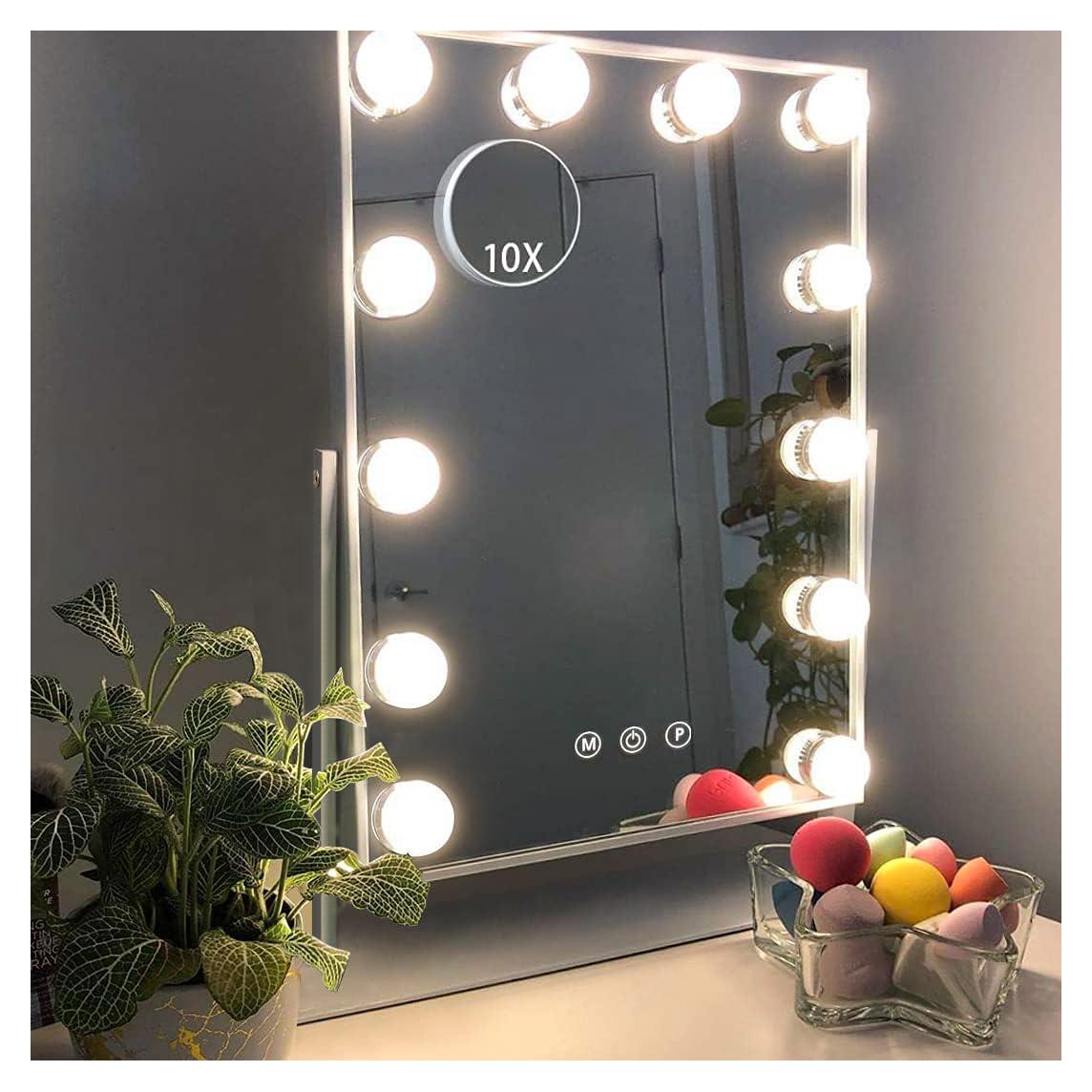 Espejo de Tocador Iluminado Hansong 30.5x40.6 cm 3 Modos