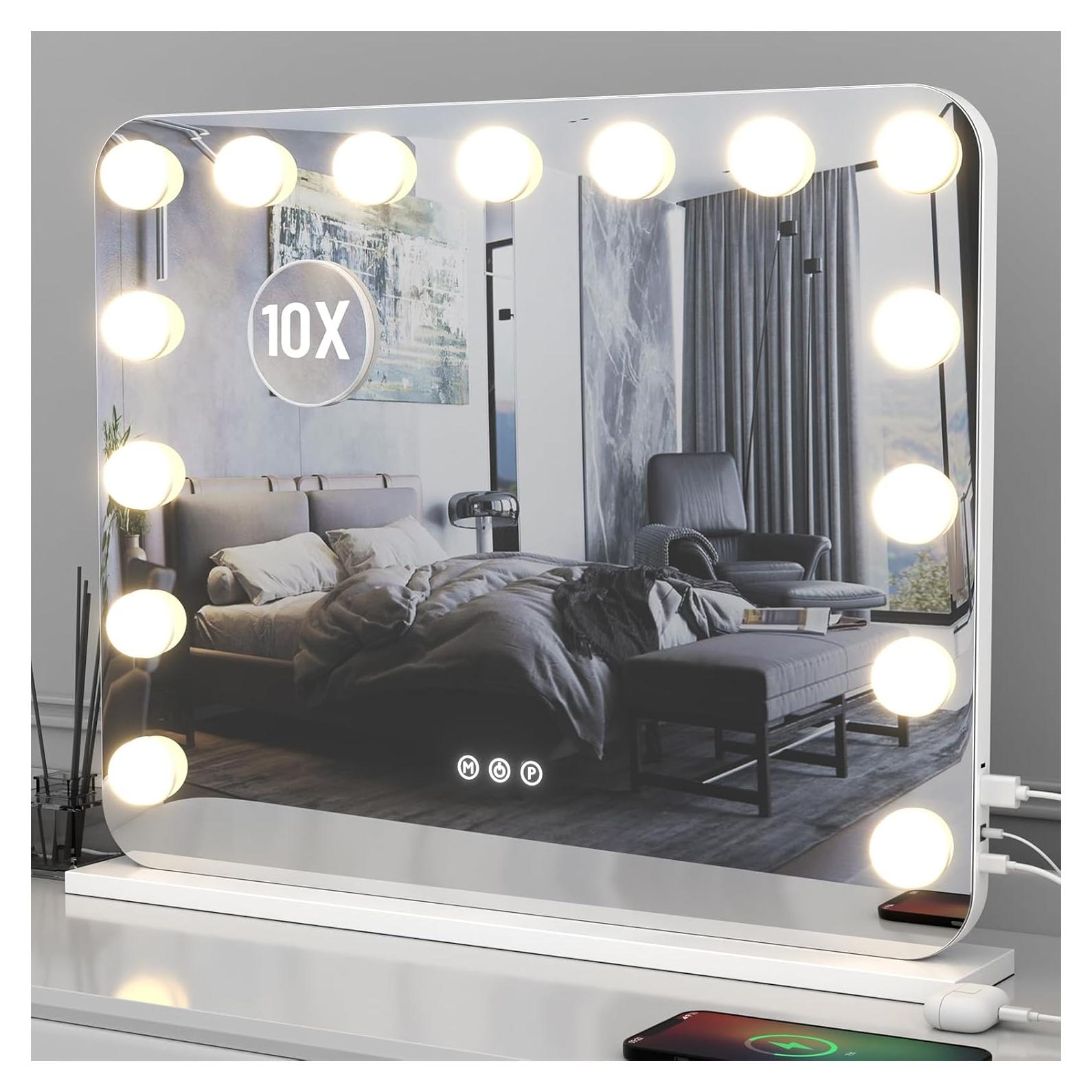 Espejo de Tocador Iluminado AJJSSA 58.4x45.7cm 15 LED