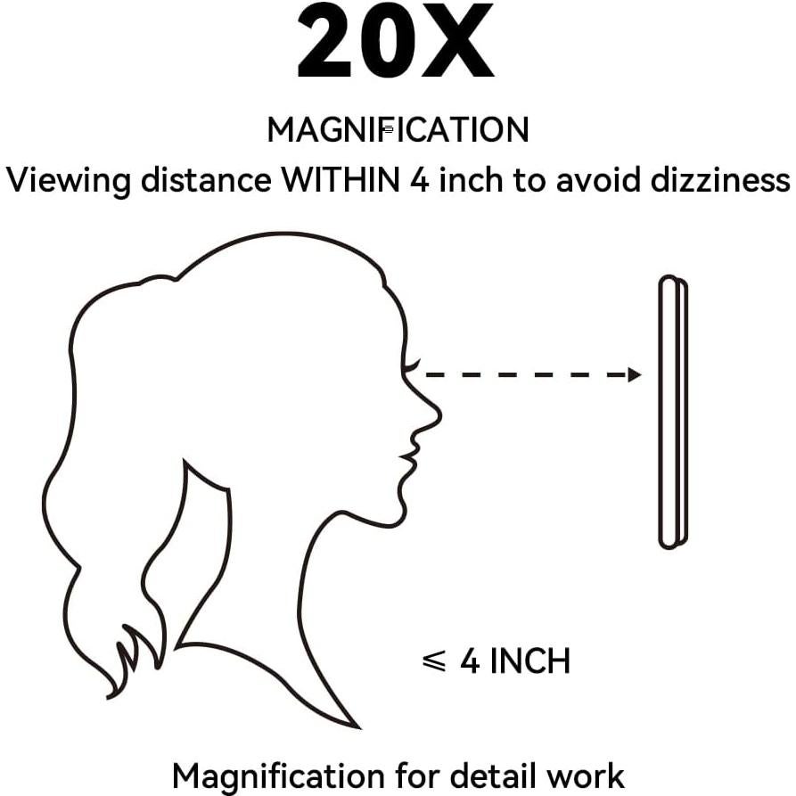 Espejo de Maquillaje Iluminado HIEEY 44.2x33.4cm 20X