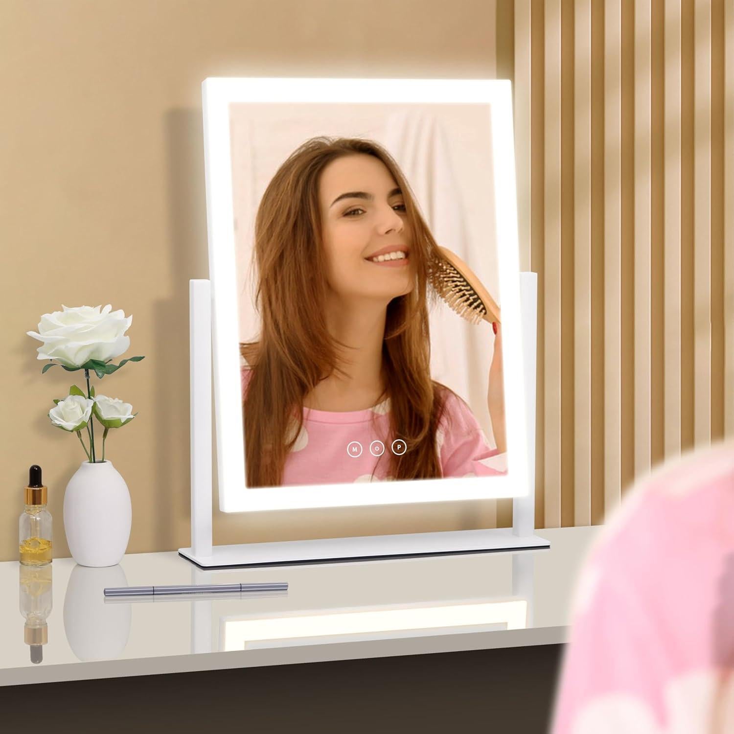 Espejo de Maquillaje Iluminado Kotdning 37.1x22.4cm 5X