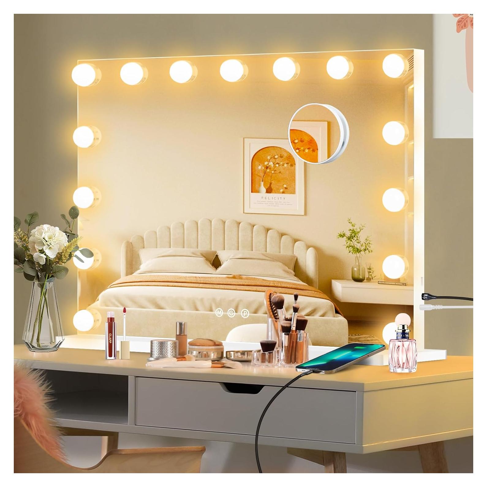 Espejo de Tocador Iluminado Moonee 58.4x45.7cm 10X Magnificación