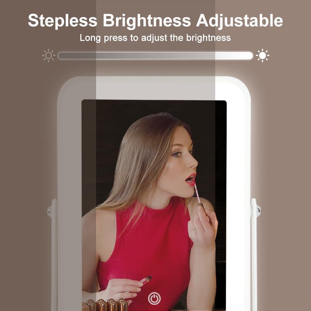 Espejo de Maquillaje LED Recargable Leadzones 28x23 cm