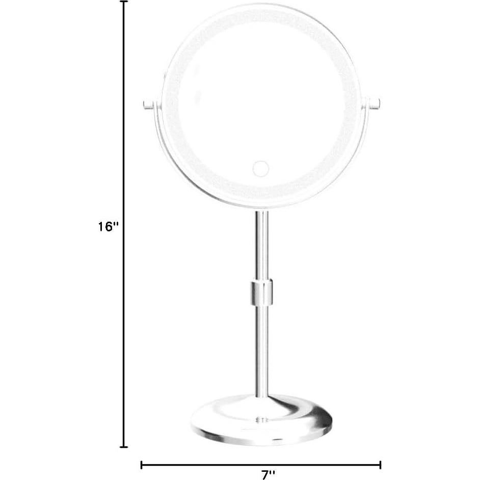 Espejo de Maquillaje Iluminado Gospire 18 cm 10X/1X Ajustable