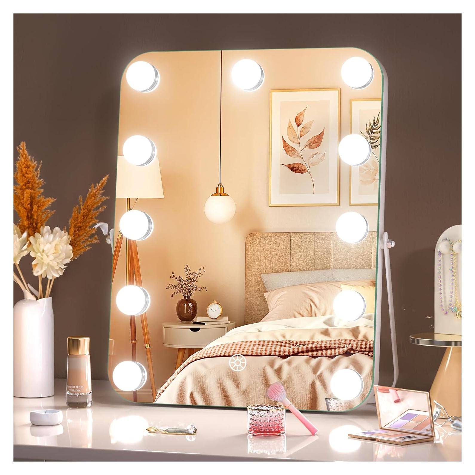 Espejo de Vanity MINISO con Luces Ajustables 26.9x35.1 cm