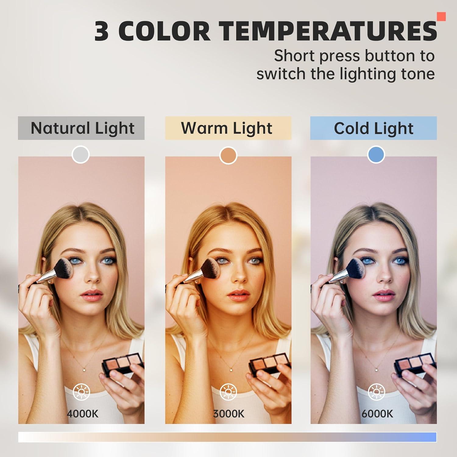 Espejo de Vanity MINISO con Luces Ajustables 26.9x35.1 cm