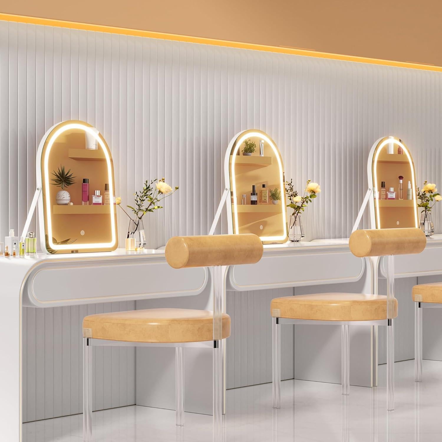 Espejo de Maquillaje MINISO Arqueado con Luces 30x35.5cm