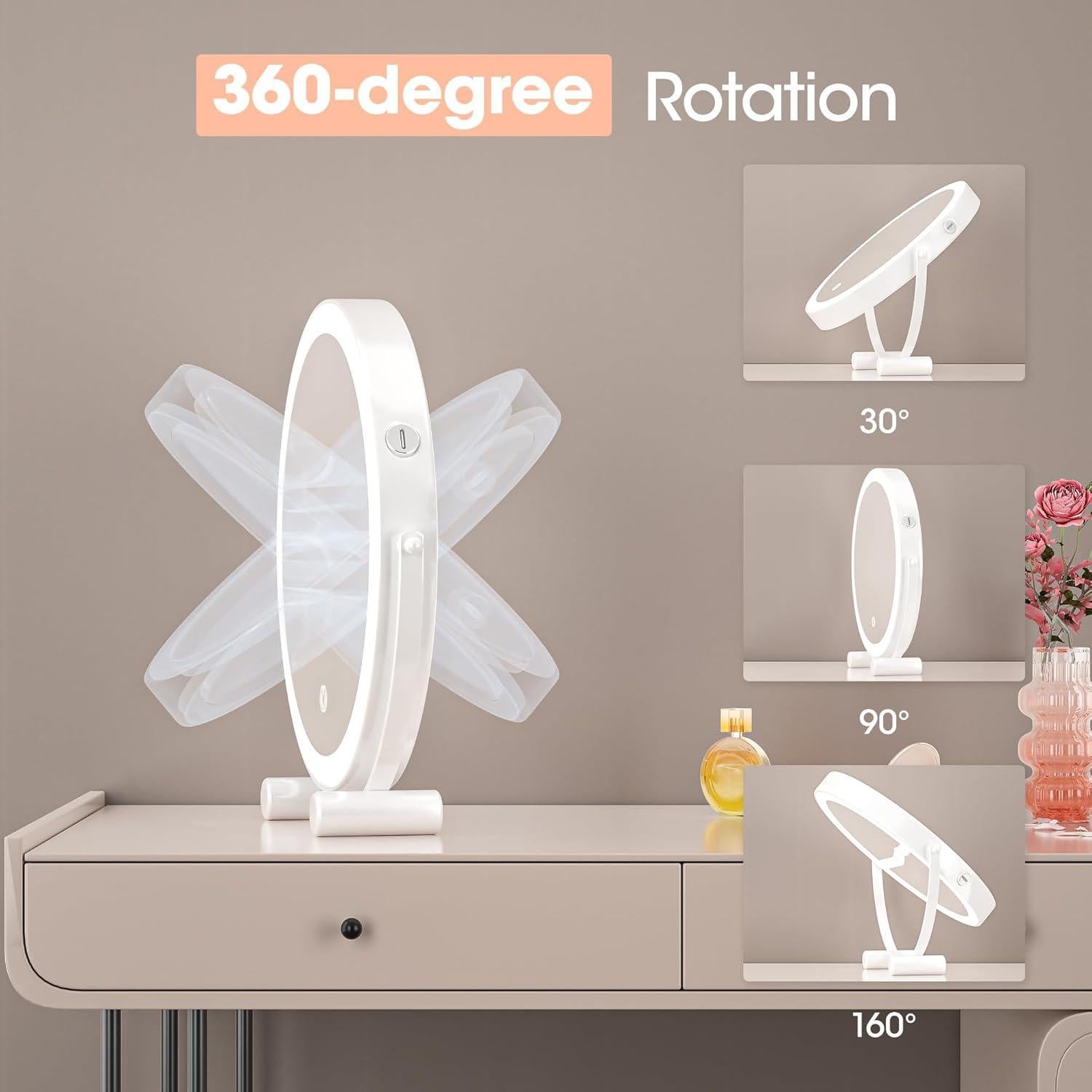 Espejo de Maquillaje Iluminado Hasipu 25 cm 7X Magnificación