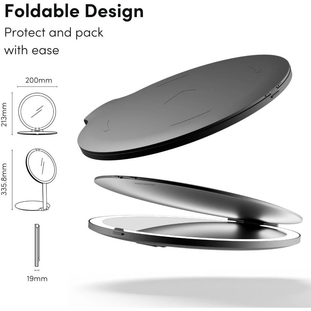 Espejo de Maquillaje Iluminado Fancii Abigail 21.3cm Plegable