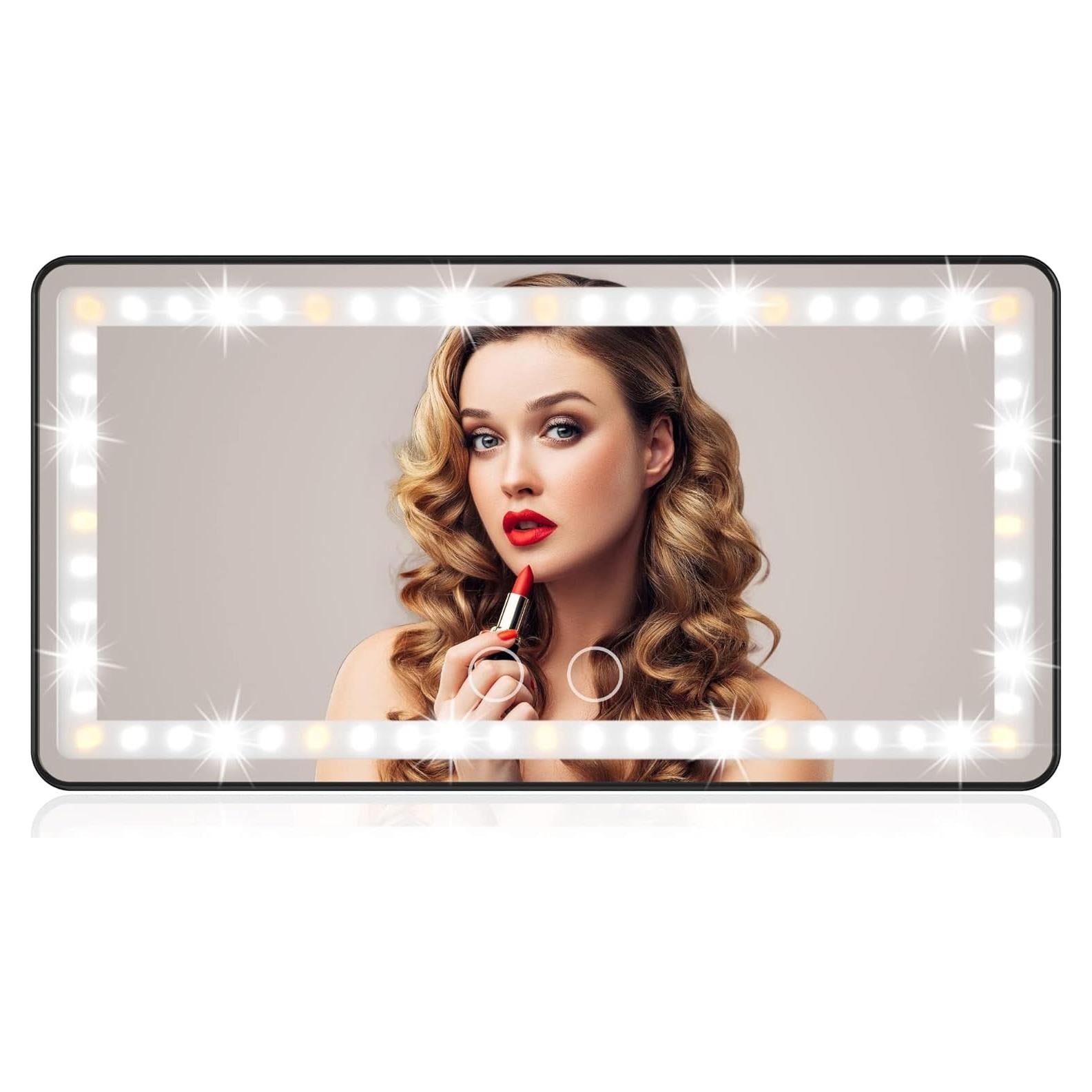 Espejo de Vanidad Xinlykid para Coche con Luz LED Regulable