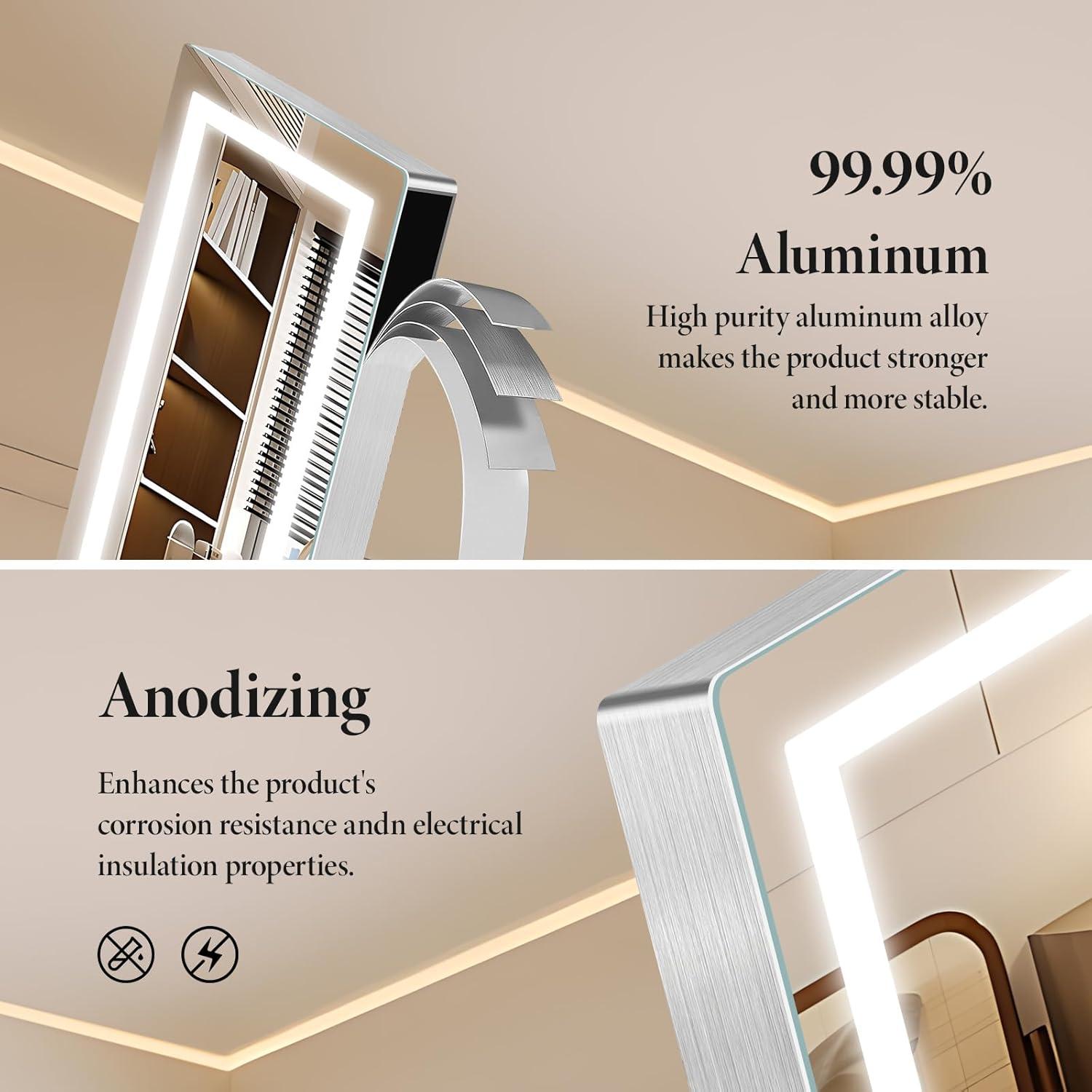 Espejo de Maquillaje LED ENJNST 5X Aumento Ajustable 360°