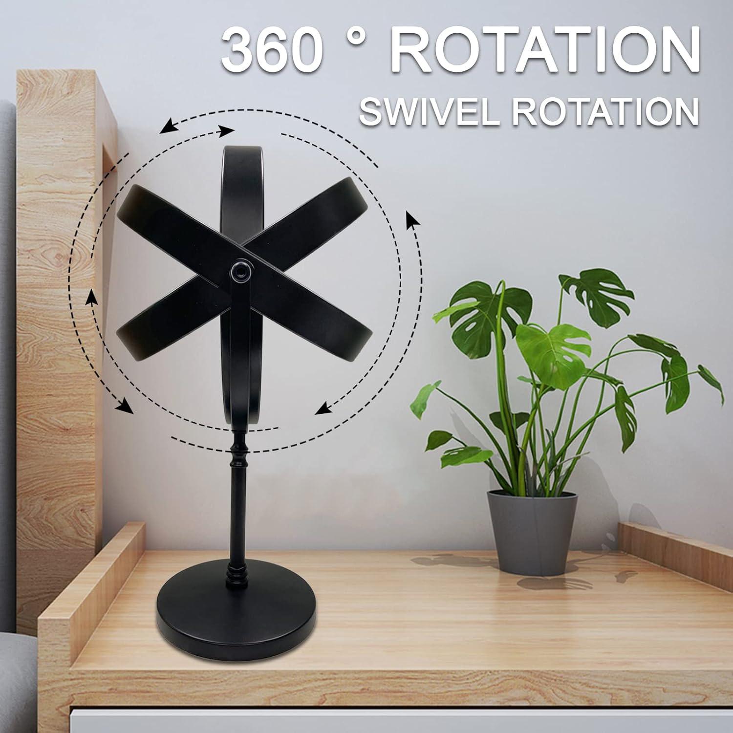 Espejo de Maquillaje Iluminado AMZTOLIFE 20 cm 1X/10X Negro