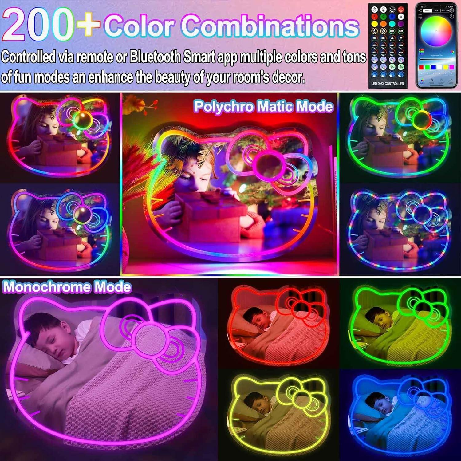 Espejo de Tocador Dimmable UIWEBABA Hello Kit LED Acrílico 40.9x35.8cm