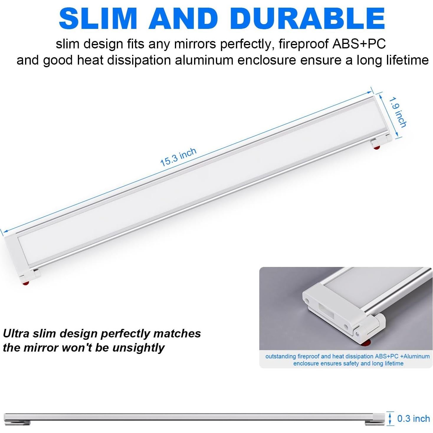 Luces LED para Espejo RGH BM201, Regulables y Ajustables
