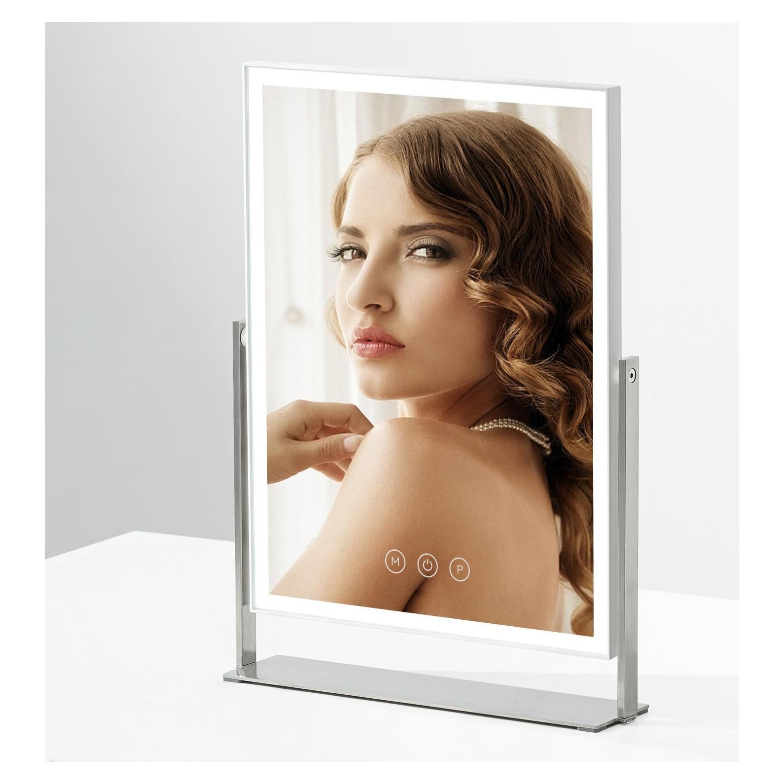 Espejo de Maquillaje Iluminado NEZZOE 14" Rectangular USB C