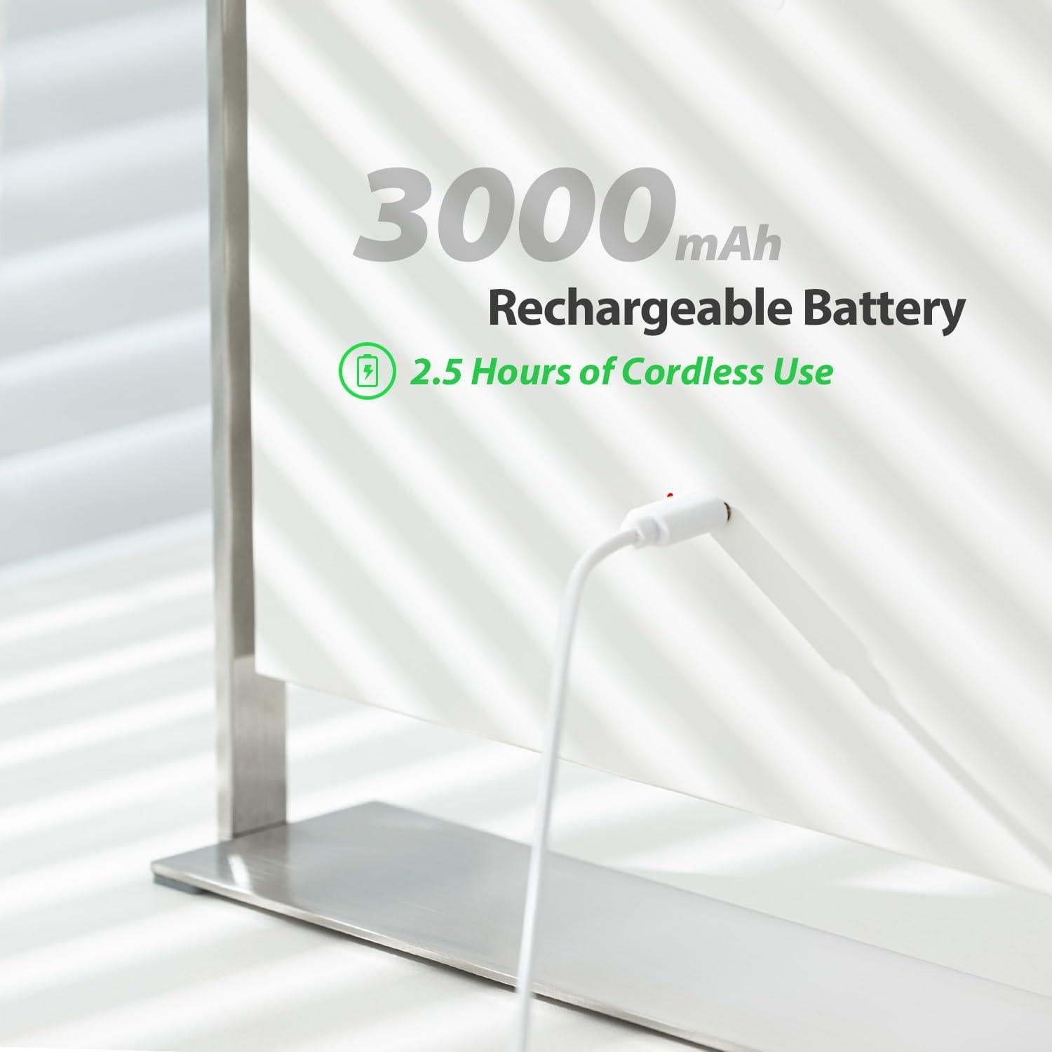 Espejo de Maquillaje Iluminado NEZZOE 14" Rectangular USB C