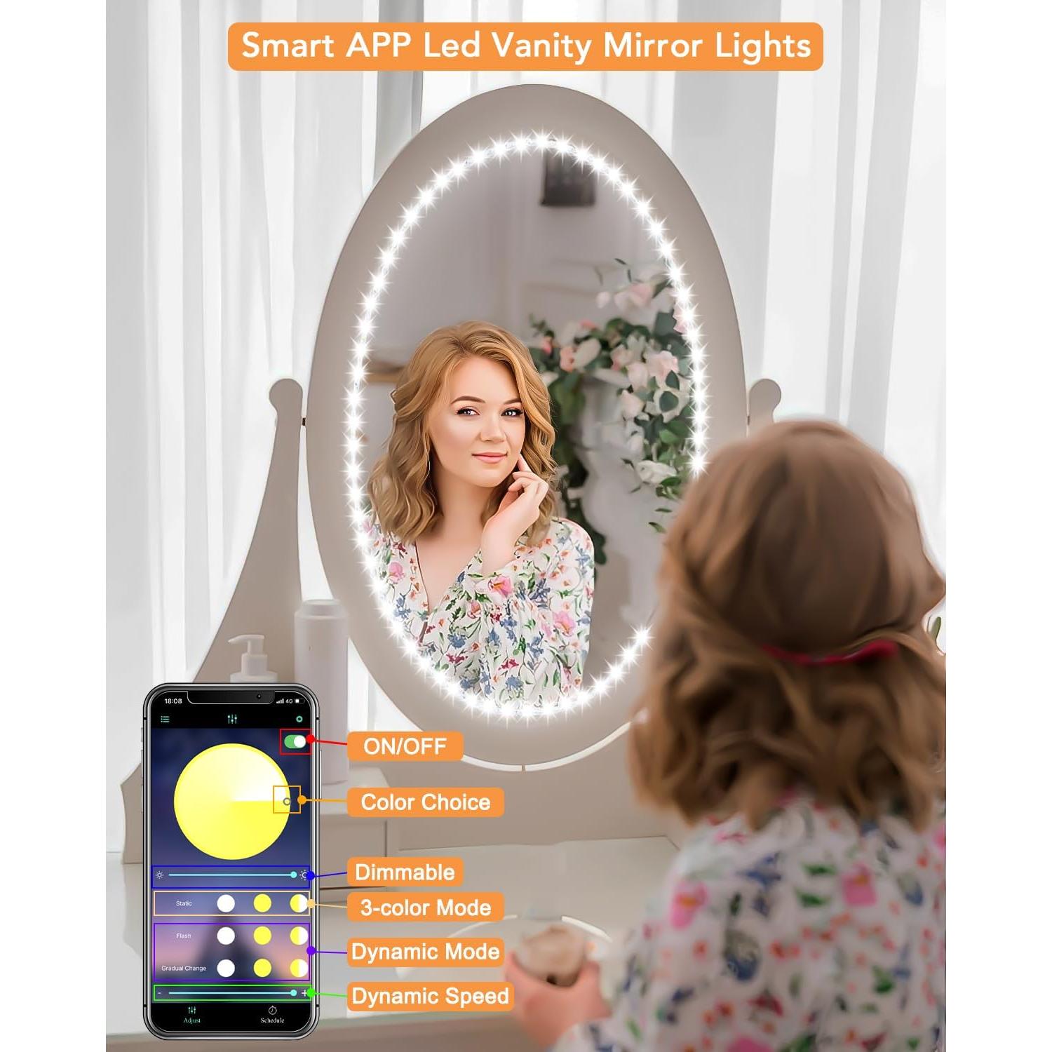 Luces LED de tocador Daymeet 4m multicolor con control APP