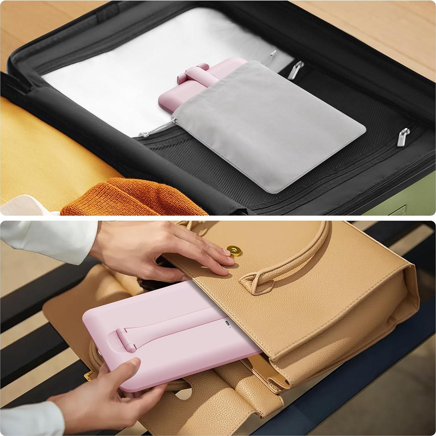 Espejo de Maquillaje Plegable Benbilry LED 20X Aumento Rosa