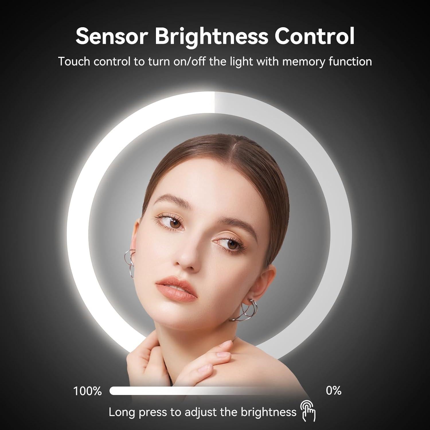 Espejo de Maquillaje LED Nicesail 7X 20 cm Recargable 4000 mAh