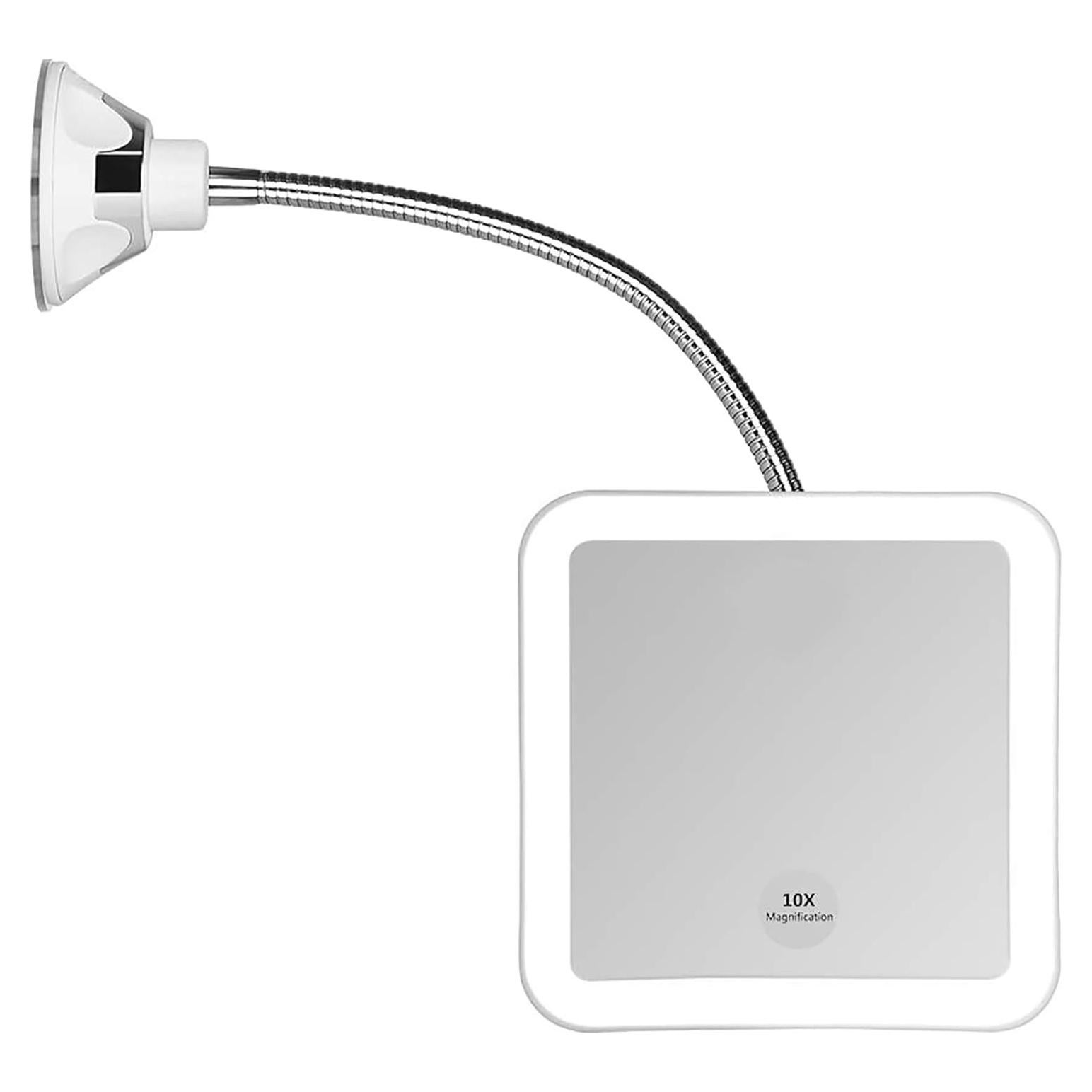 Espejo de Maquillaje JiBen LED 10X Aumento Flexible 30.48 cm