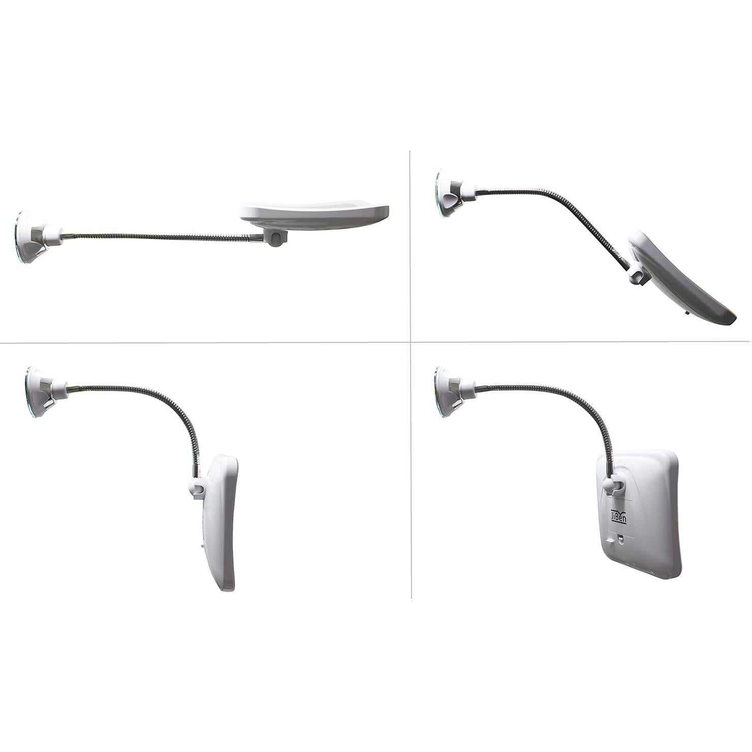 Espejo de Maquillaje JiBen LED 10X Aumento Flexible 30.48 cm