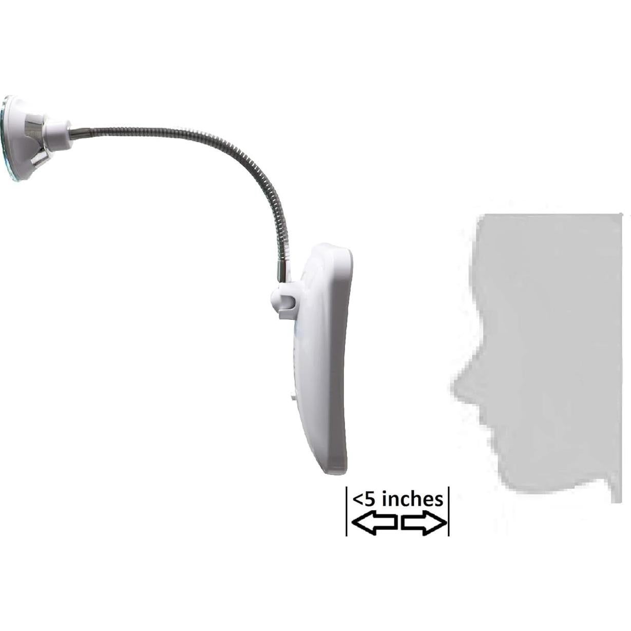 Espejo de Maquillaje JiBen LED 10X Aumento Flexible 30.48 cm