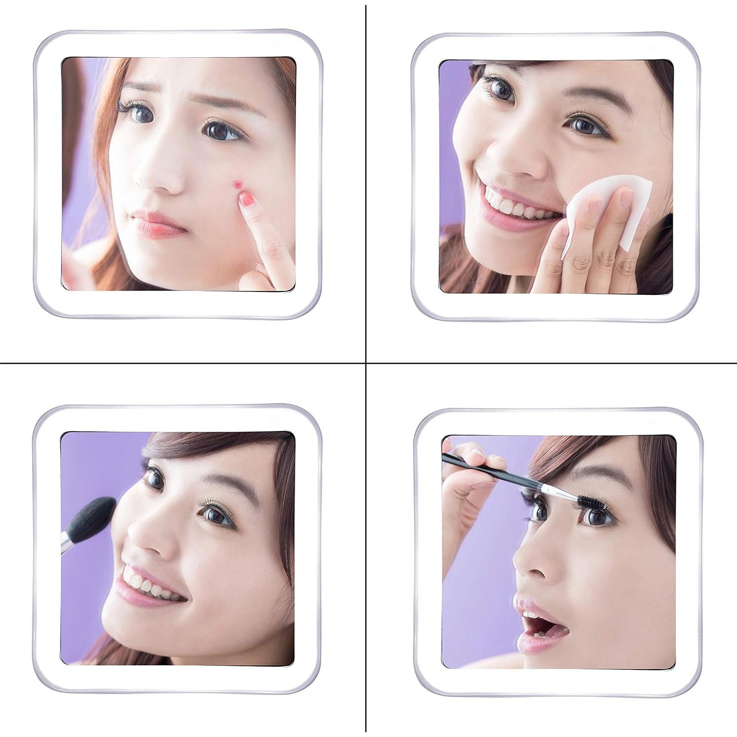 Espejo de Maquillaje JiBen LED 10X Aumento Flexible 30.48 cm