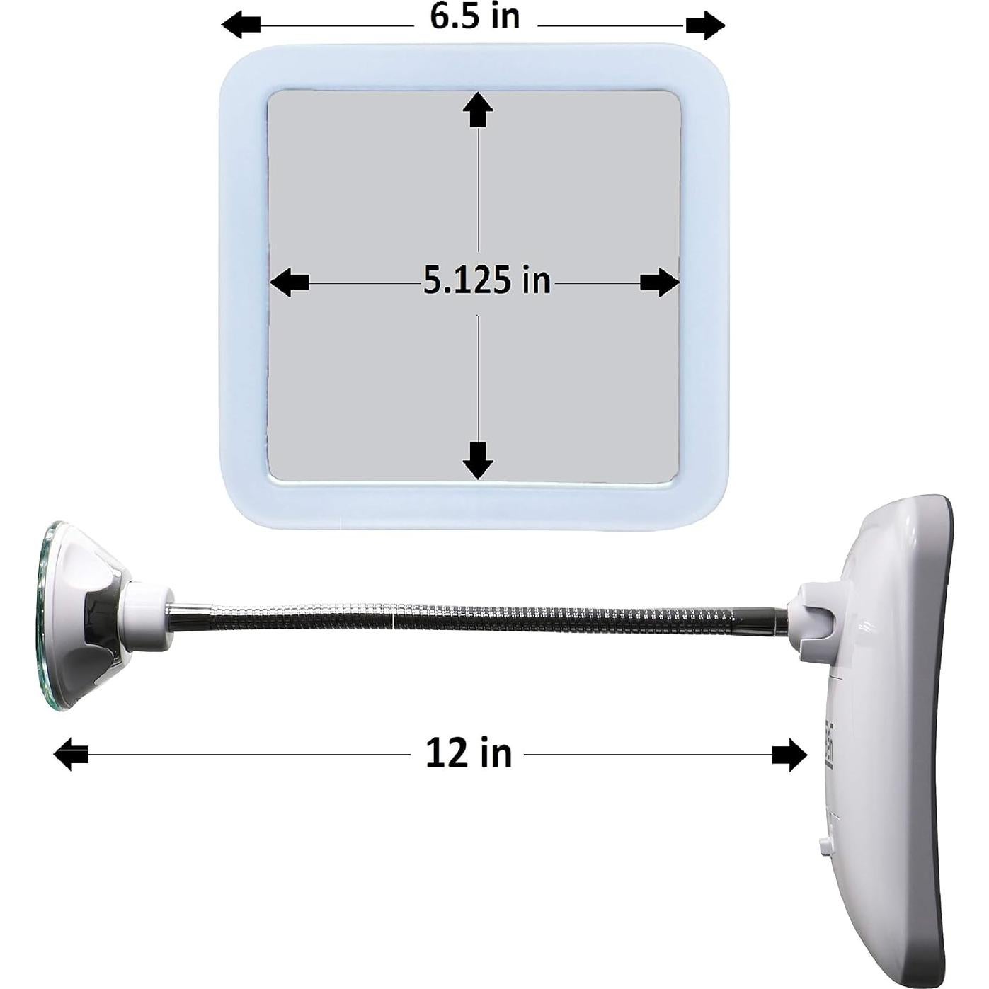 Espejo de Maquillaje JiBen LED 10X Aumento Flexible 30.48 cm