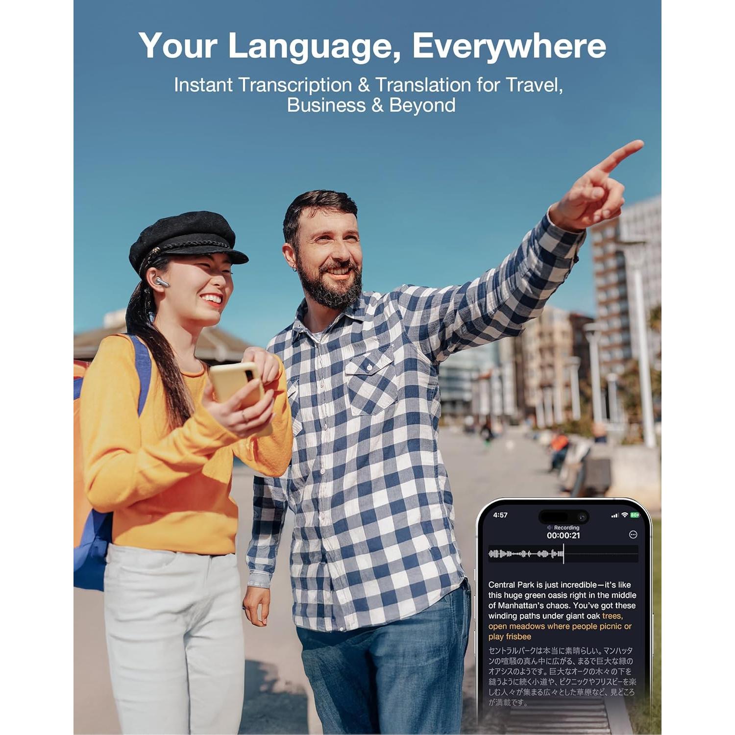 Auriculares AI RecDot viaim Plata con Grabadora de Voz y ANC 48dB