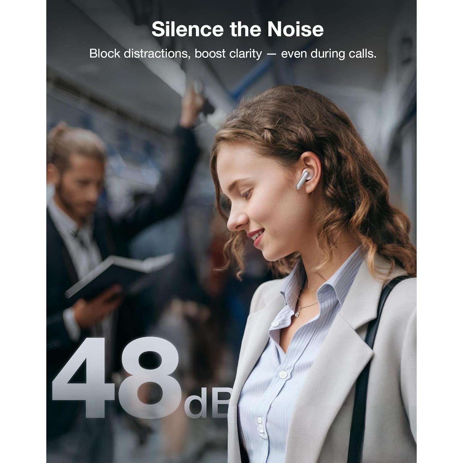 Auriculares AI RecDot viaim Plata con Grabadora de Voz y ANC 48dB