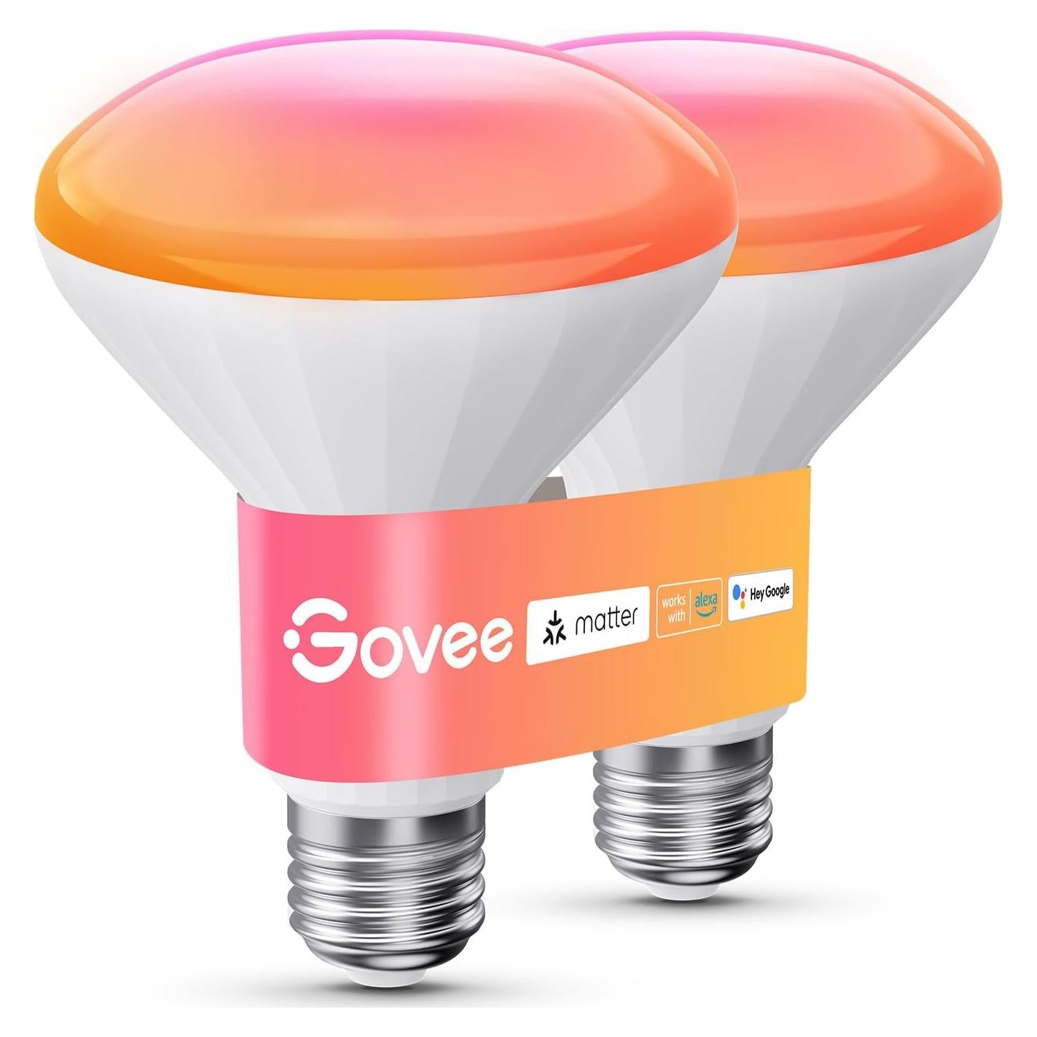 Bombillas Inteligentes Govee BR30 LED RGBWW 850 Lúmenes Paquete de 2