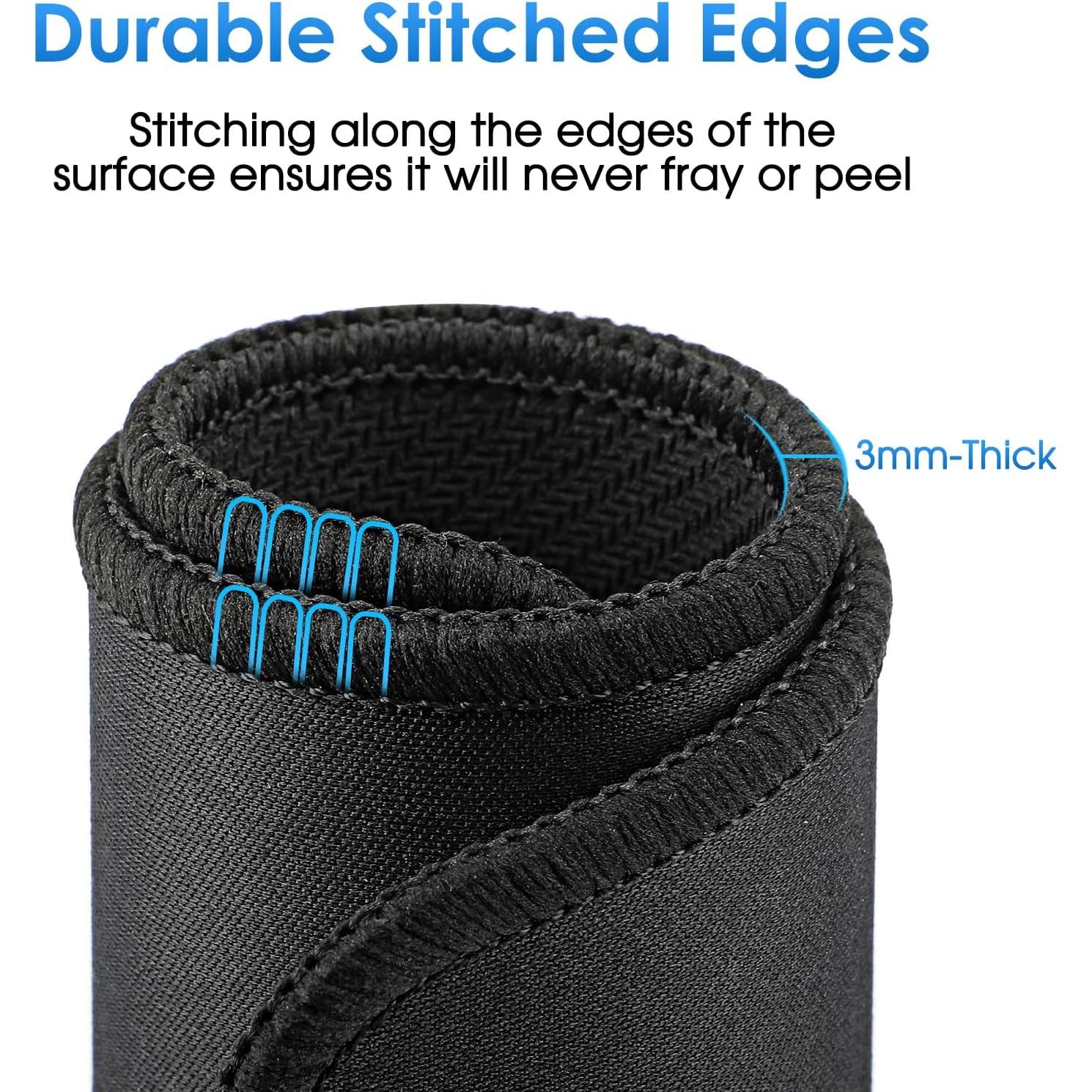 KTRIO Alfombrillas de Ratón Negras 10 Pcs 21.59x27.94 cm