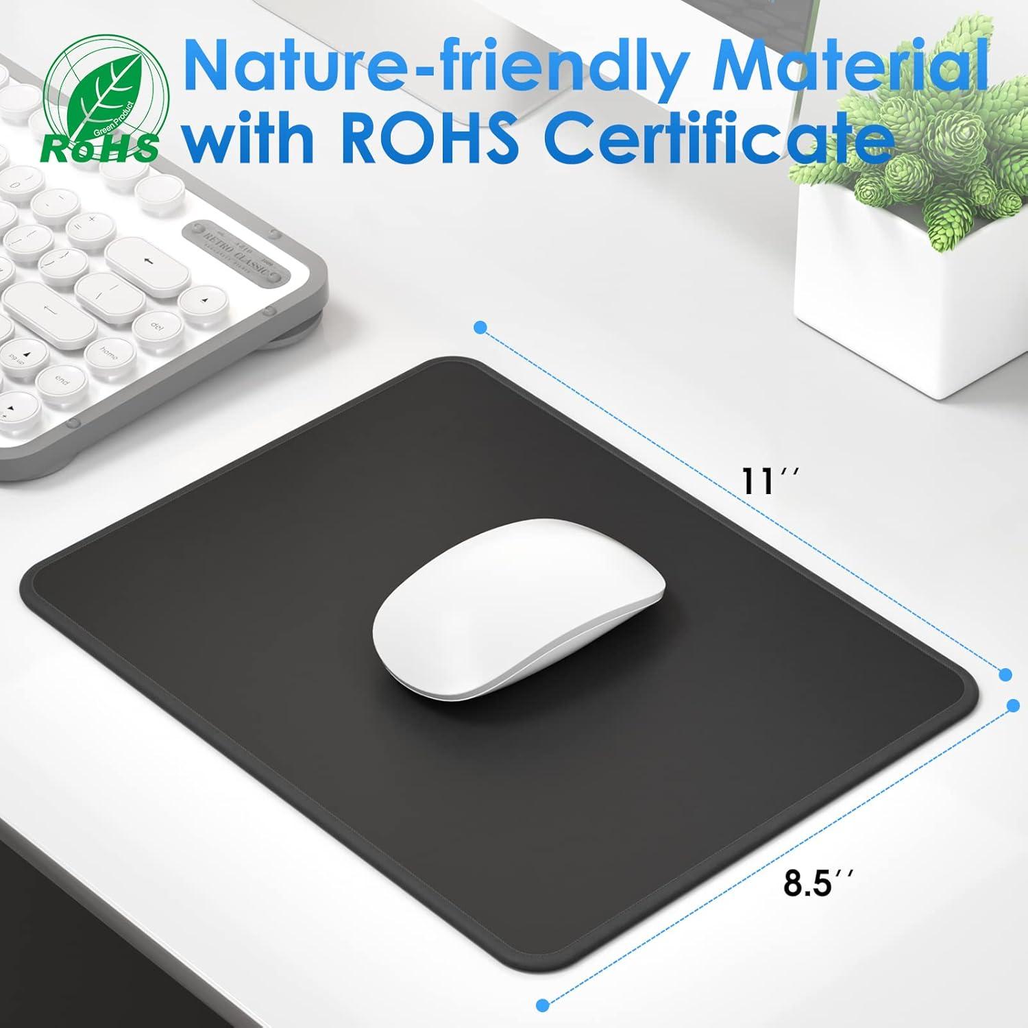 KTRIO Alfombrillas de Ratón Negras 10 Pcs 21.59x27.94 cm