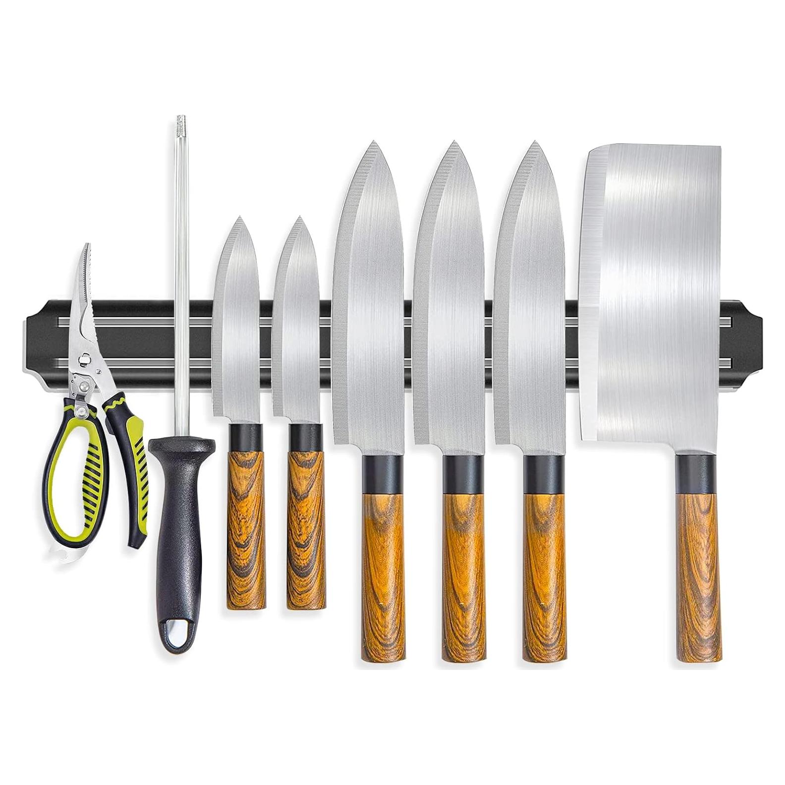 Soporte Magnético para Cuchillos AEYTLOI 38cm Acero Inoxidable Negro