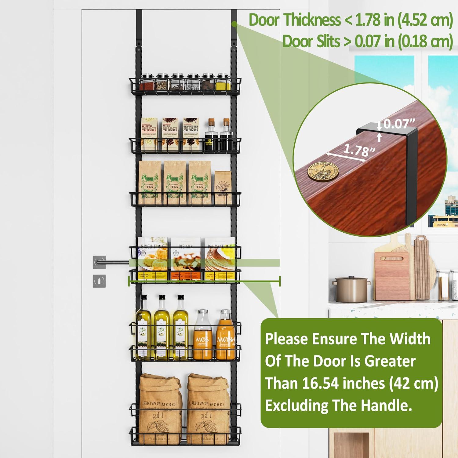 Estante Organizador de Despensa Churboro 6 Niveles Ajustable Negro