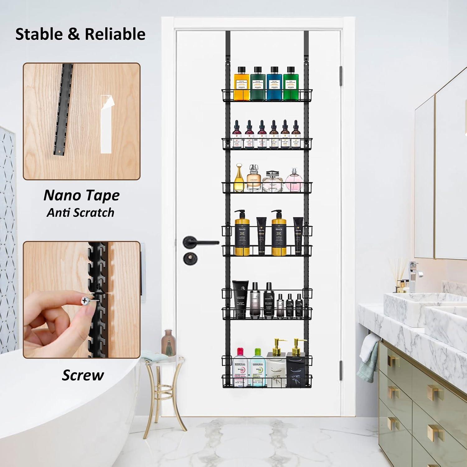 Estante Organizador de Despensa Churboro 6 Niveles Ajustable Negro