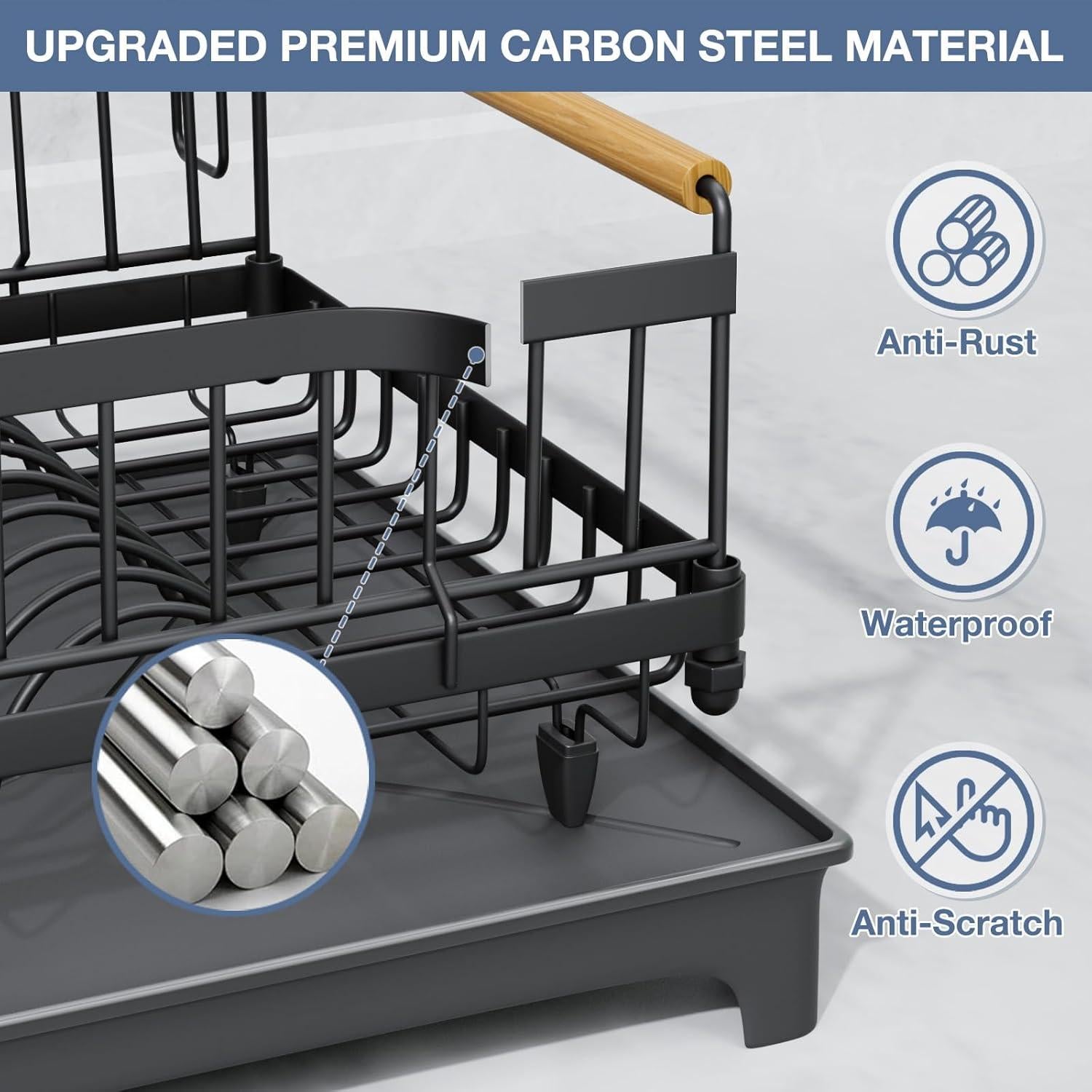 Escurridor de Platos Utheinteck con Bandeja Drenaje 1 Nivel