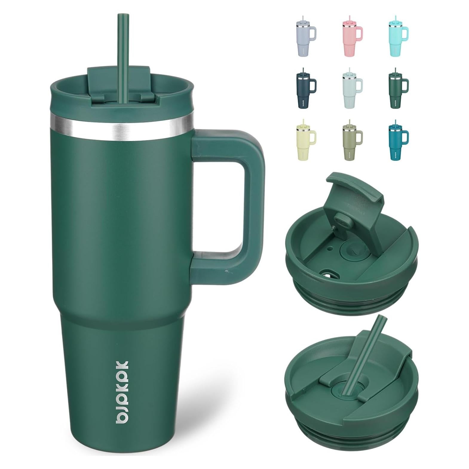 Vaso Aislado BJPKPK 30 oz Acero Inoxidable Verde Militar