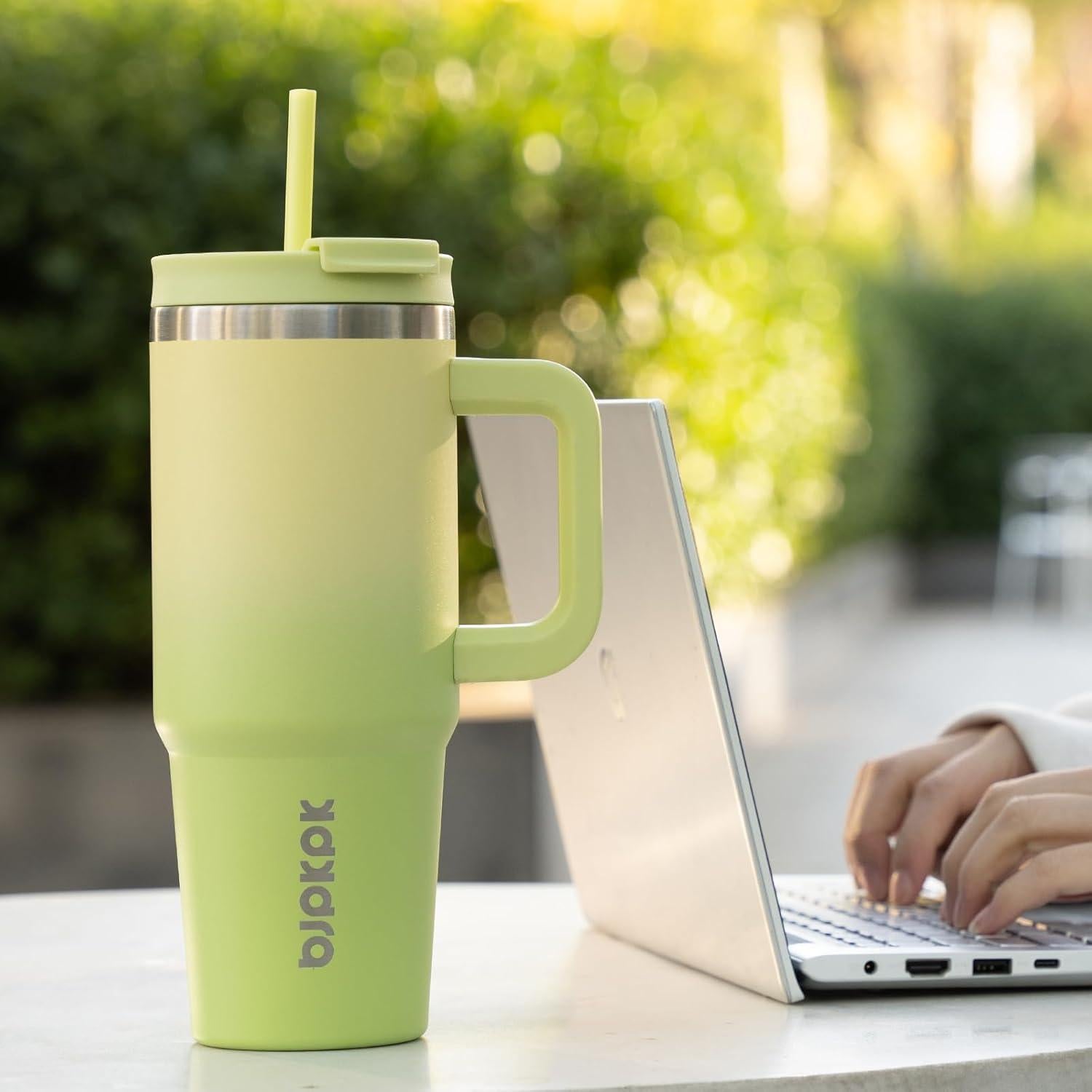 Vaso Aislado BJPKPK 30 oz Acero Inoxidable Verde Militar